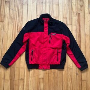 RLX Ralph Lauren Colorblock Track Jacket Full Zip Red Black Mens L